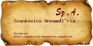 Szenkovics Annamária névjegykártya