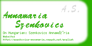 annamaria szenkovics business card